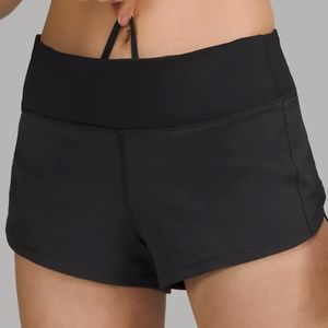 Lululemon Speed Up Low-Rise Lined Short 2.5" Black, Size 6